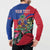 Personalized Haiti Button Sweatshirt Tropical Hibiscus Flowers DT05