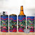 Personalized Haiti 4 in 1 Can Cooler Tumbler Tropical Hibiscus Flowers