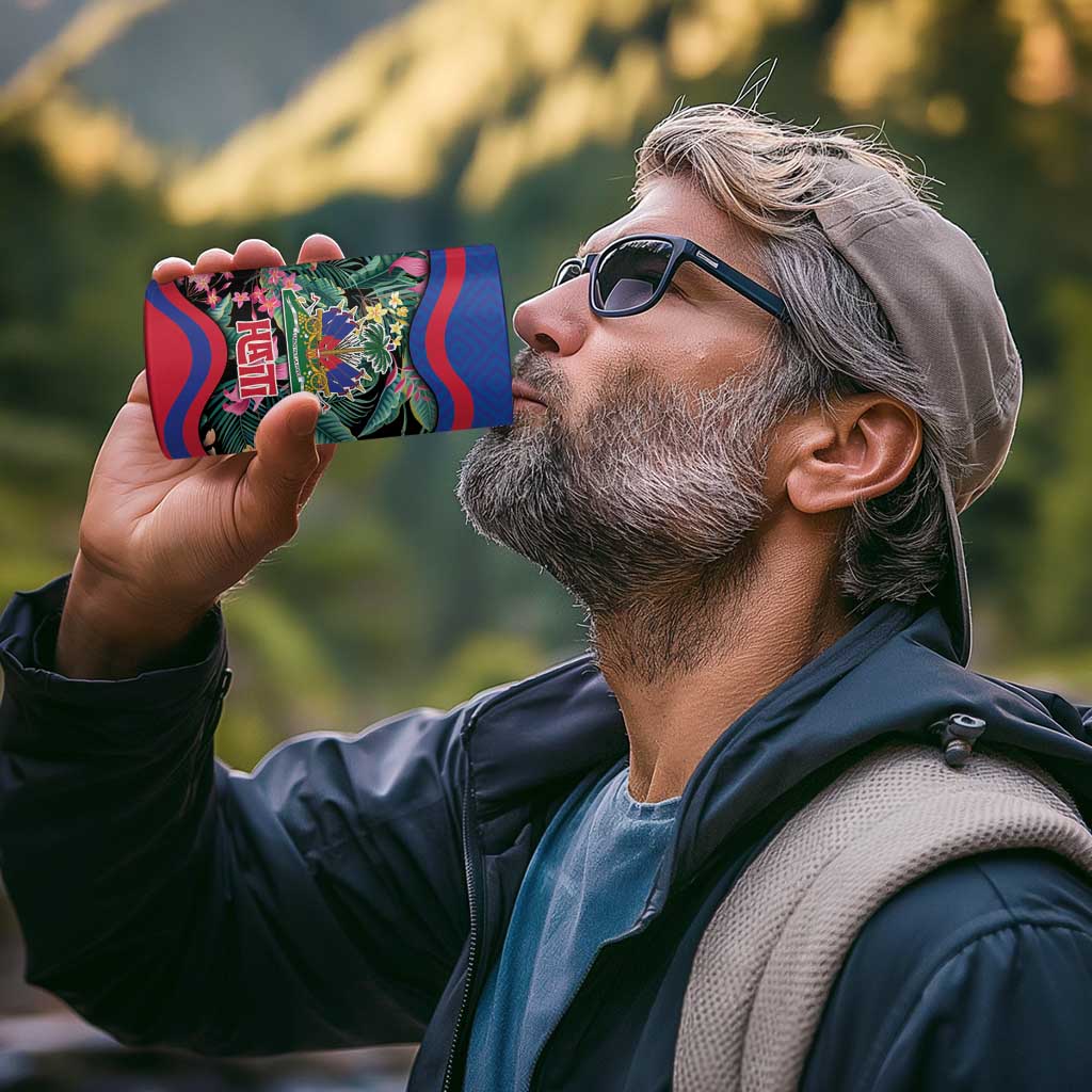 Personalized Haiti 4 in 1 Can Cooler Tumbler Tropical Hibiscus Flowers