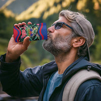 Personalized Haiti 4 in 1 Can Cooler Tumbler Tropical Hibiscus Flowers