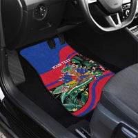 Personalized Haiti Car Mats Tropical Hibiscus Flowers