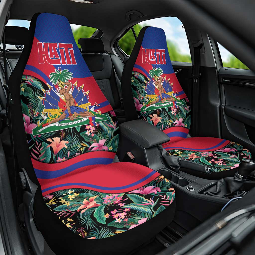 Personalized Haiti Car Seat Cover Tropical Hibiscus Flowers