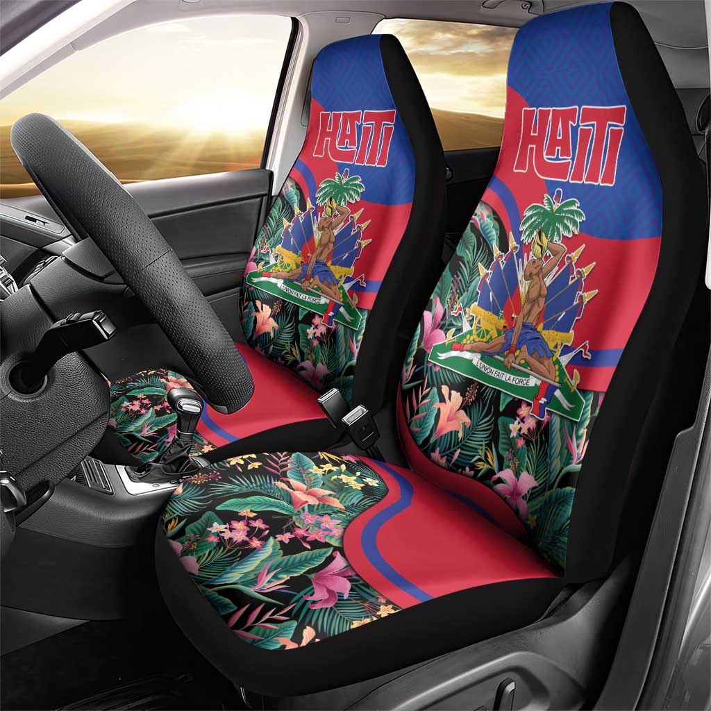 Personalized Haiti Car Seat Cover Tropical Hibiscus Flowers