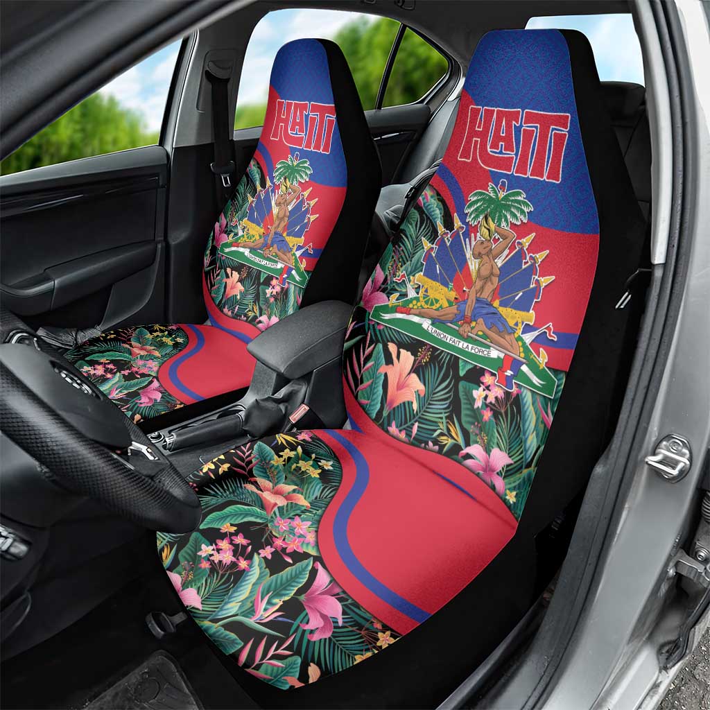 Personalized Haiti Car Seat Cover Tropical Hibiscus Flowers