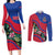 Personalized Haiti Couples Matching Long Sleeve Bodycon Dress and Long Sleeve Button Shirt Tropical Hibiscus Flowers DT05