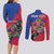 Personalized Haiti Couples Matching Long Sleeve Bodycon Dress and Long Sleeve Button Shirt Tropical Hibiscus Flowers DT05