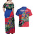 Personalized Haiti Couples Matching Off Shoulder Maxi Dress and Hawaiian Shirt Tropical Hibiscus Flowers DT05
