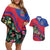 Personalized Haiti Couples Matching Off Shoulder Short Dress and Hawaiian Shirt Tropical Hibiscus Flowers DT05
