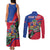Personalized Haiti Couples Matching Tank Maxi Dress and Long Sleeve Button Shirt Tropical Hibiscus Flowers DT05