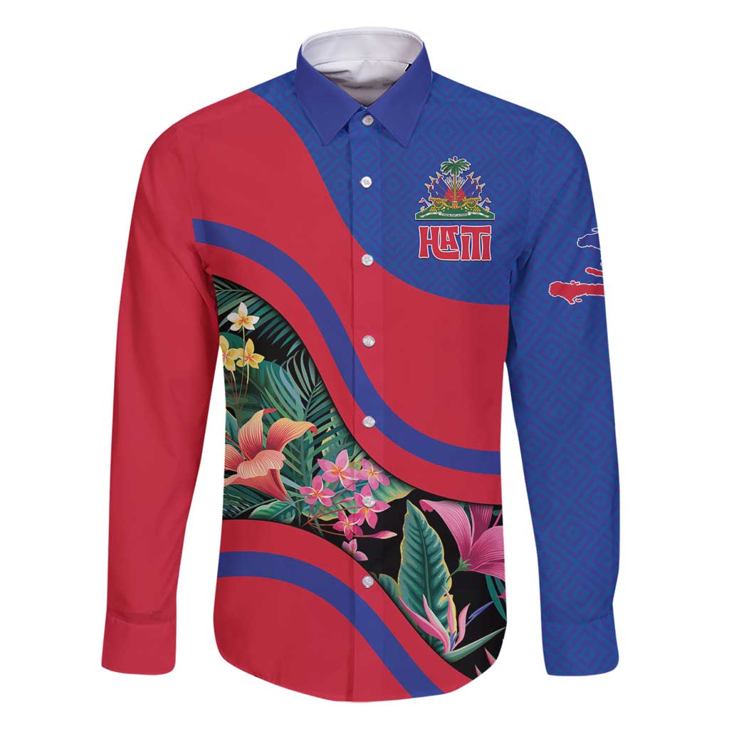 Personalized Haiti Family Matching Long Sleeve Bodycon Dress and Hawaiian Shirt Tropical Hibiscus Flowers DT05