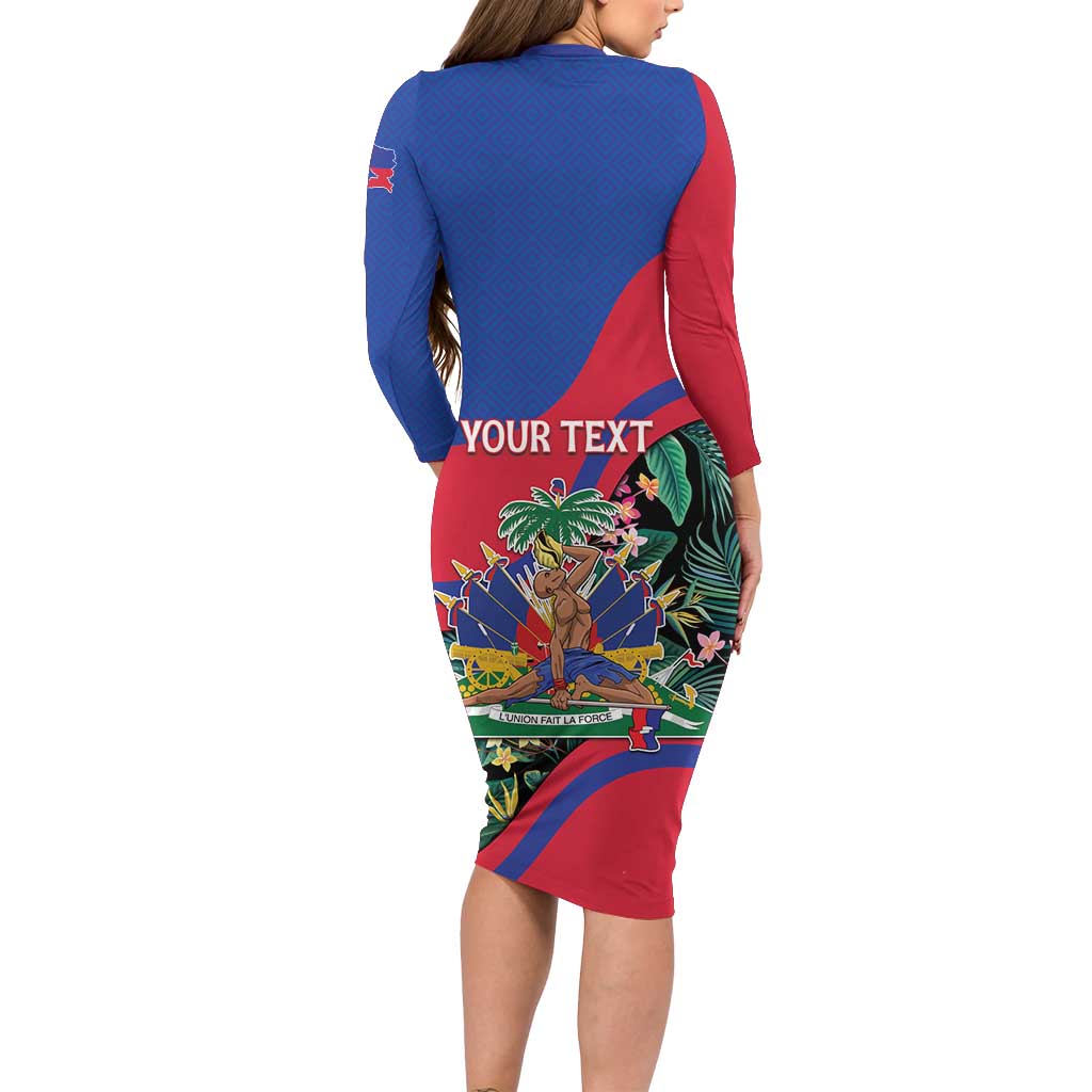 Personalized Haiti Family Matching Long Sleeve Bodycon Dress and Hawaiian Shirt Tropical Hibiscus Flowers DT05