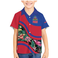 Personalized Haiti Family Matching Mermaid Dress and Hawaiian Shirt Tropical Hibiscus Flowers DT05