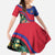 Personalized Haiti Family Matching Off The Shoulder Long Sleeve Dress and Hawaiian Shirt Tropical Hibiscus Flowers DT05