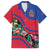 Personalized Haiti Family Matching Off The Shoulder Long Sleeve Dress and Hawaiian Shirt Tropical Hibiscus Flowers DT05