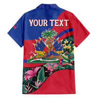 Personalized Haiti Family Matching Off The Shoulder Long Sleeve Dress and Hawaiian Shirt Tropical Hibiscus Flowers DT05