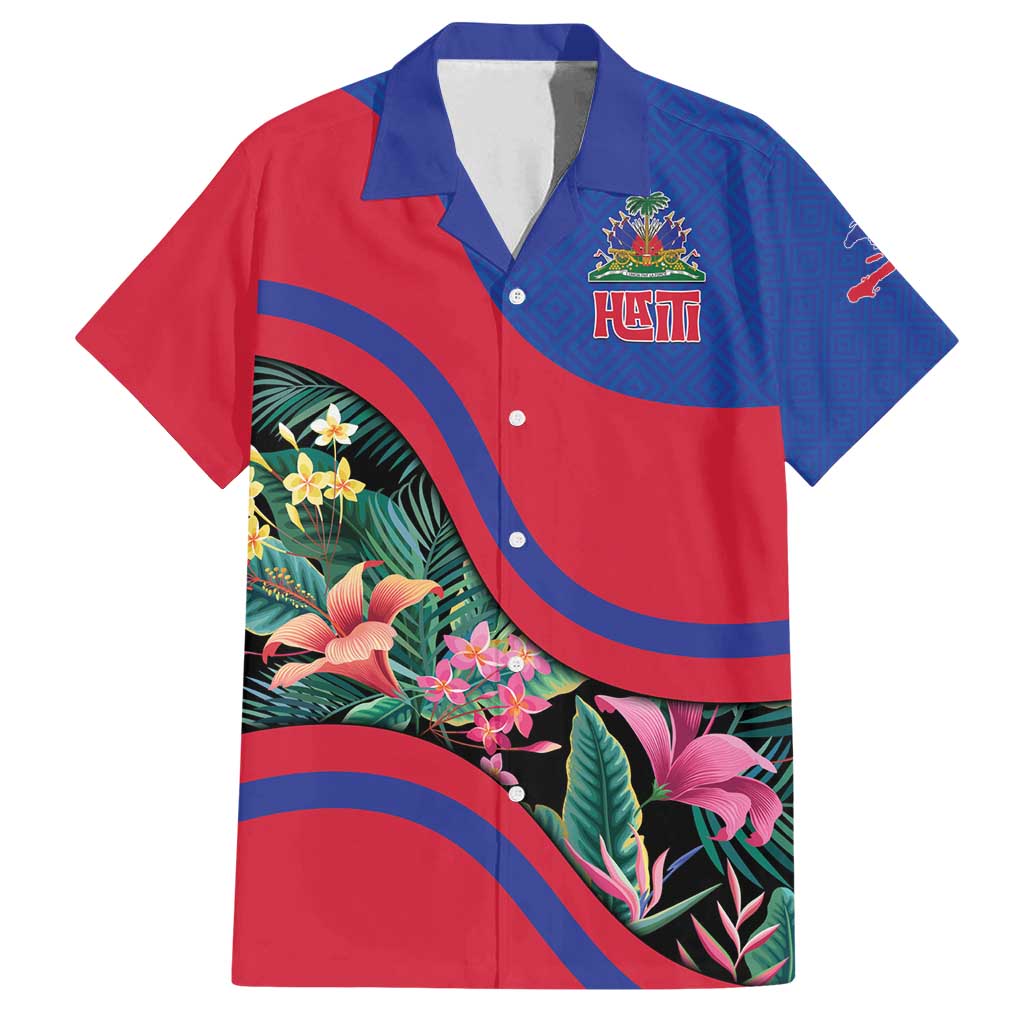 Personalized Haiti Family Matching Off Shoulder Maxi Dress and Hawaiian Shirt Tropical Hibiscus Flowers DT05