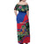 Personalized Haiti Family Matching Off Shoulder Maxi Dress and Hawaiian Shirt Tropical Hibiscus Flowers DT05