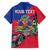 Personalized Haiti Family Matching Off Shoulder Short Dress and Hawaiian Shirt Tropical Hibiscus Flowers DT05