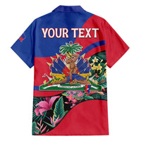 Personalized Haiti Family Matching Short Sleeve Bodycon Dress and Hawaiian Shirt Tropical Hibiscus Flowers DT05