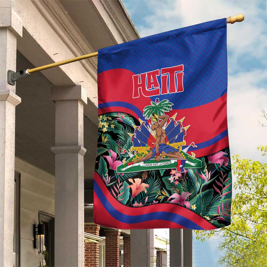 Personalized Haiti Garden Flag Tropical Hibiscus Flowers