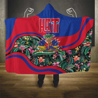 Personalized Haiti Hooded Blanket Tropical Hibiscus Flowers