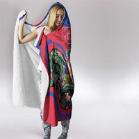 Personalized Haiti Hooded Blanket Tropical Hibiscus Flowers