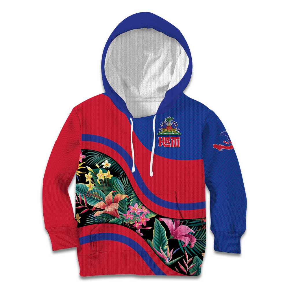 Personalized Haiti Kid Hoodie Tropical Hibiscus Flowers DT05