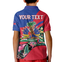 Personalized Haiti Kid Polo Shirt Tropical Hibiscus Flowers DT05