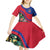 Personalized Haiti Kid Short Sleeve Dress Tropical Hibiscus Flowers DT05