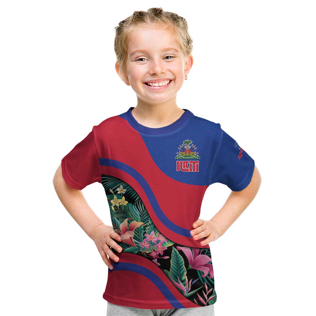 Personalized Haiti Kid T Shirt Tropical Hibiscus Flowers DT05