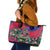 Personalized Haiti Leather Tote Bag Tropical Hibiscus Flowers