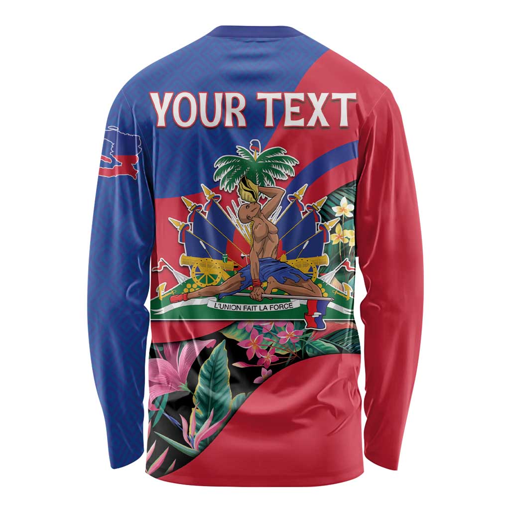 Personalized Haiti Long Sleeve Shirt Tropical Hibiscus Flowers DT05