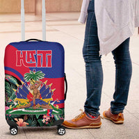 Personalized Haiti Luggage Cover Tropical Hibiscus Flowers