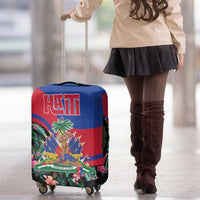 Personalized Haiti Luggage Cover Tropical Hibiscus Flowers