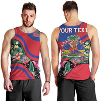 Personalized Haiti Men Tank Top Tropical Hibiscus Flowers DT05