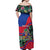 Personalized Haiti Off Shoulder Maxi Dress Tropical Hibiscus Flowers DT05