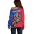 Personalized Haiti Off Shoulder Sweater Tropical Hibiscus Flowers DT05