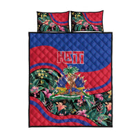 Personalized Haiti Quilt Bed Set Tropical Hibiscus Flowers