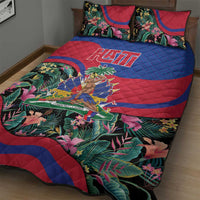 Personalized Haiti Quilt Bed Set Tropical Hibiscus Flowers