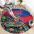 Personalized Haiti Round Carpet Tropical Hibiscus Flowers