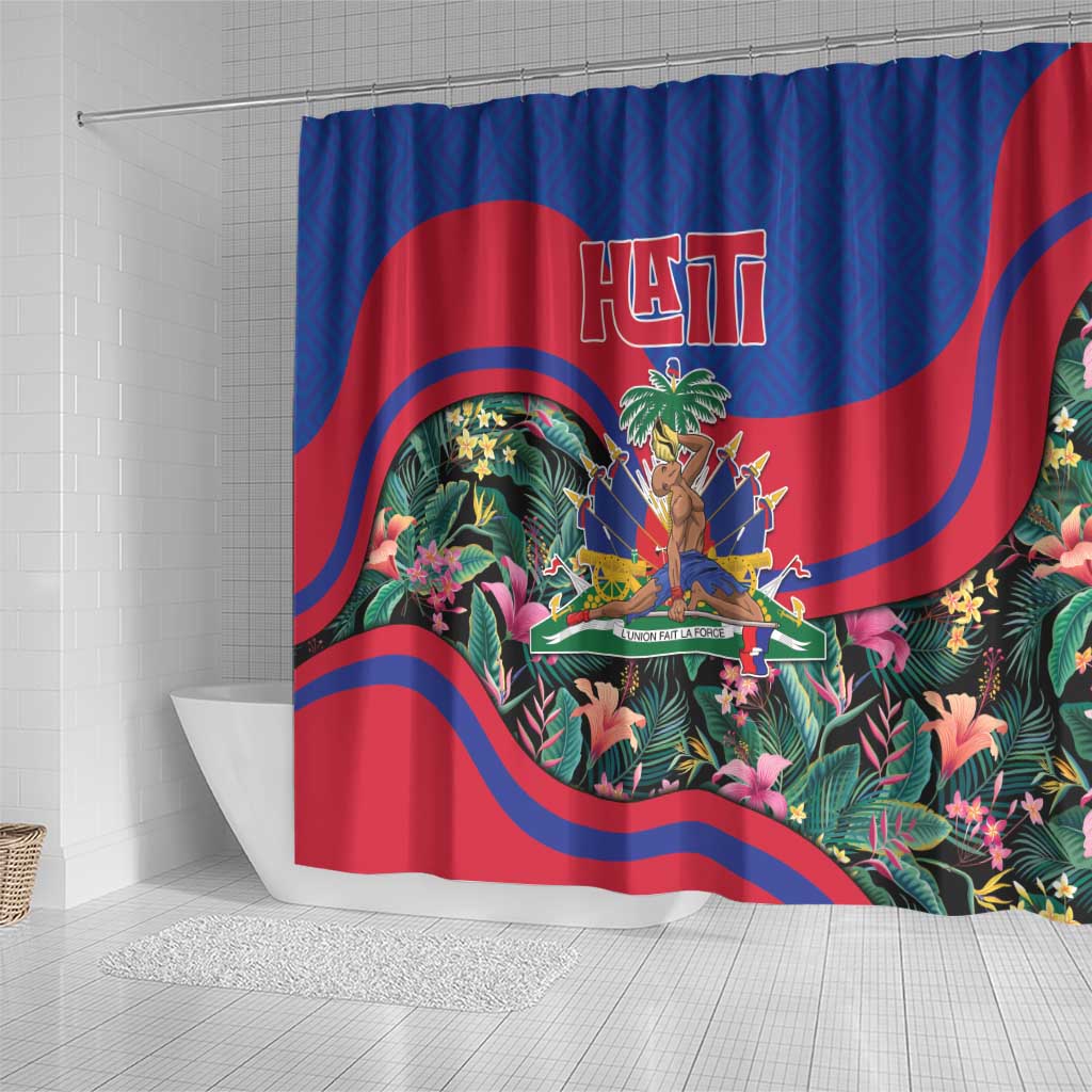 Personalized Haiti Shower Curtain Tropical Hibiscus Flowers