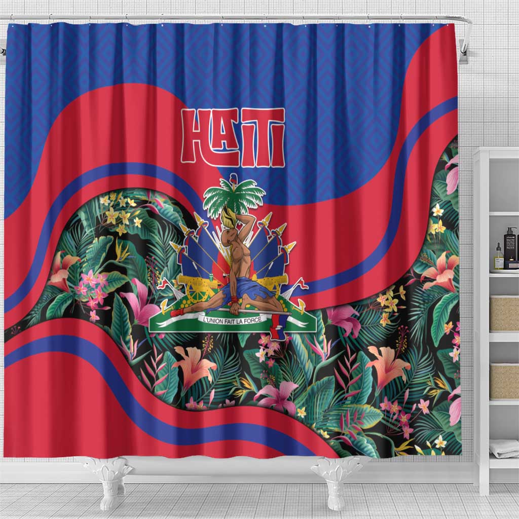 Personalized Haiti Shower Curtain Tropical Hibiscus Flowers