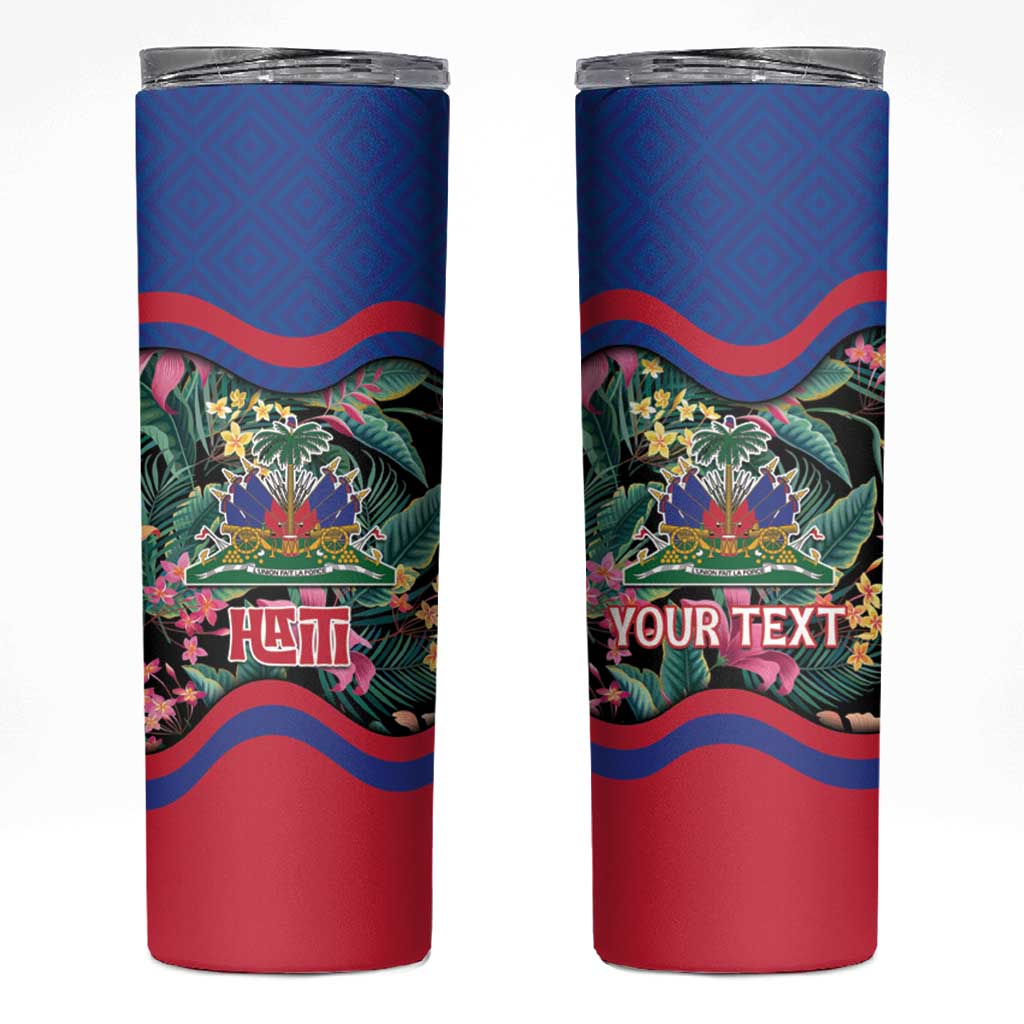 Personalized Haiti Skinny Tumbler Tropical Hibiscus Flowers