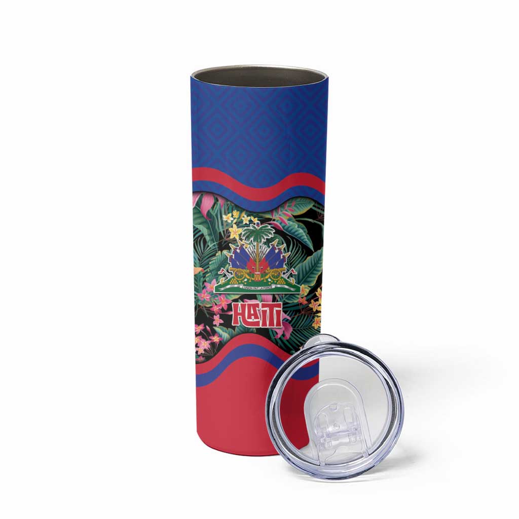 Personalized Haiti Skinny Tumbler Tropical Hibiscus Flowers