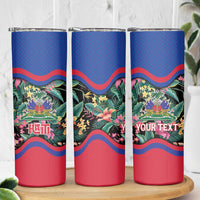 Personalized Haiti Skinny Tumbler Tropical Hibiscus Flowers