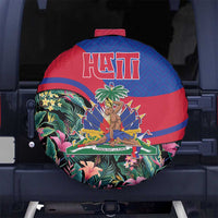 Personalized Haiti Spare Tire Cover Tropical Hibiscus Flowers