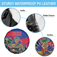 Personalized Haiti Spare Tire Cover Tropical Hibiscus Flowers