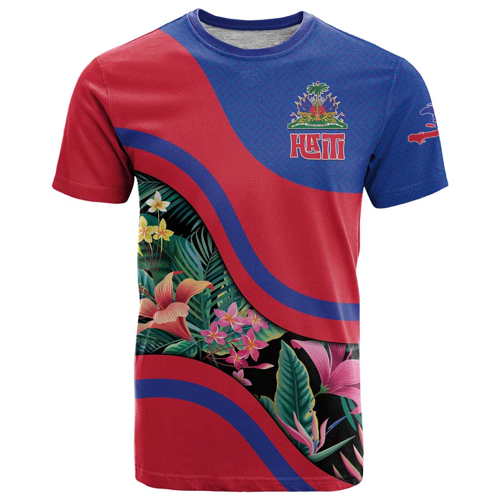 Personalized Haiti T Shirt Tropical Hibiscus Flowers DT05