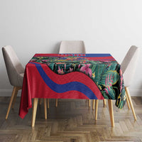 Personalized Haiti Tablecloth Tropical Hibiscus Flowers