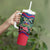 Personalized Haiti Tumbler With Handle Tropical Hibiscus Flowers